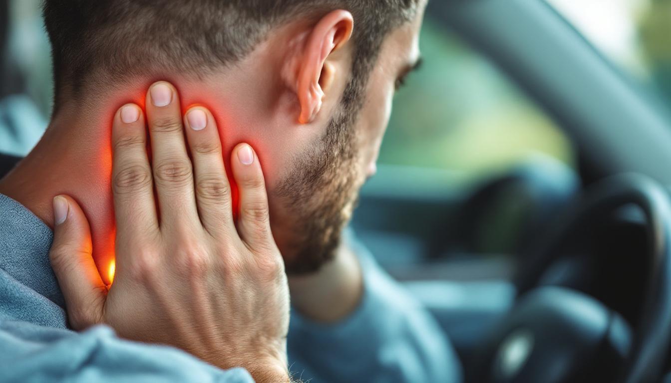 paciente con dolor en el cuello